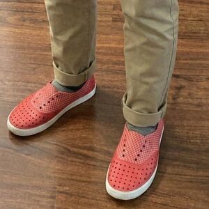 Native Red Sneakers Sz 8